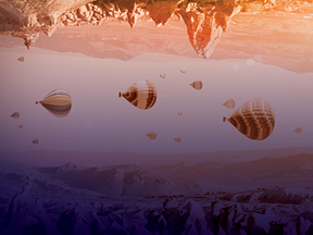 Aurora lights above a tree